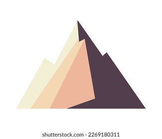 diseño de montaña plano sobre blanco