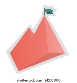 Flat mountain vector