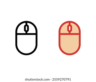 flat mouse computer icon vector illustration