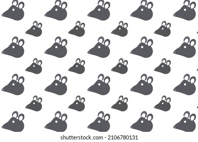 Flat Mouse Head Pattern Background