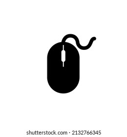 Icono plano del ratón. Ilustración de símbolo