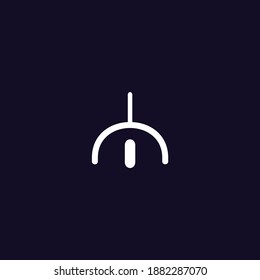 flat mouse logo in the form of a simple line