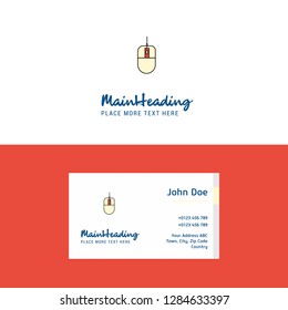 Flat Mouse Logo and Visiting Card Template. Busienss Concept Logo Design