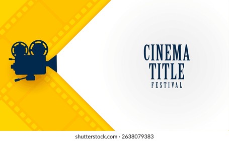 flat movie camera for cinema festival background design vector 