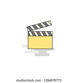 Flat Movie clip Icon. Vector