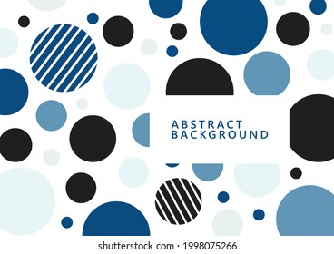 Flat multicolor background. Abstract background with circles. Circle pattern using blue and black color tone.