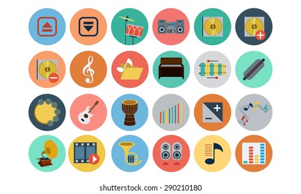 Flat Multimedia Vector Icons 4