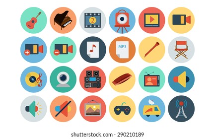 Flat Multimedia Vector Icons 5