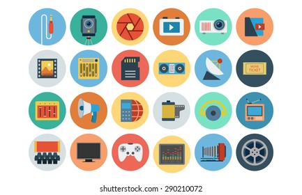 Flat Multimedia Vector Icons 6