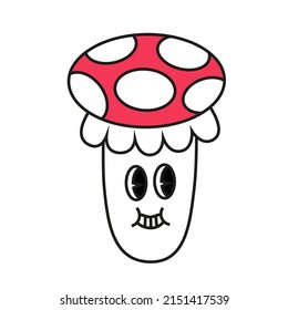 Flat mushroom fungus logo concept. Icon for web design
