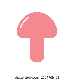 Icono de hongo plano Ilustración vectorial
