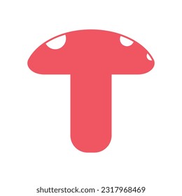 Flat Mushroom Icon Symbol Vector Illustration