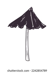 flat mushroom illustration over white