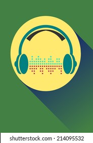 Flat music icon