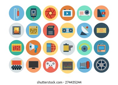 Flat Music and Multimedia Icons - Vol 6