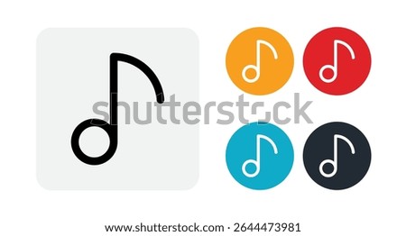 Flat music note icon design