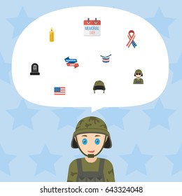 Flat Musical Instrument, Awareness, Ribbon And Other Vector Elements. Set Of Memorial Flat Symbols Also Includes Candle, Rip, Wax Objects.