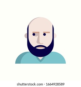 flat muslim avatars - Old man