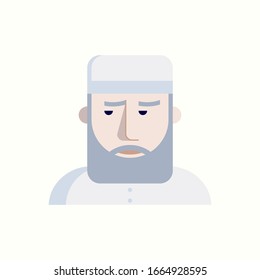 avatares musulmanes planos - Viejo con keffiyeh