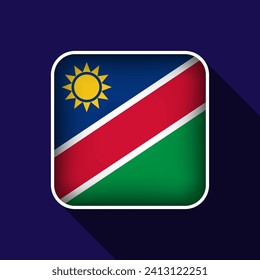 Flat Namibia Flag Background Vector Illustration