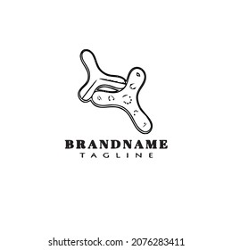 flat native boomerangs logo cartoon icon design template black modern isolated vector illustration
