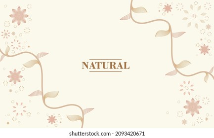 flat natural floral stem background design