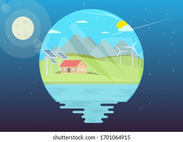 
Flat Natural Planet resources vector
