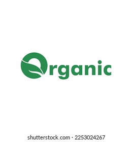 Flat nature concept logotype, Organic logo design