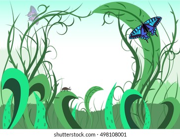 Flat nature frame for text.
