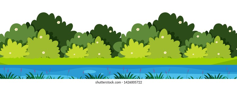 A flat nature landscape illustration