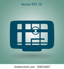 Flat navigator icon