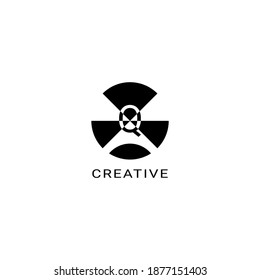 Flat Negative Space Initial Letter Q  Logo Icon Simple Vector Design Template isolated white background