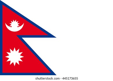 Flat Nepal flag vector background