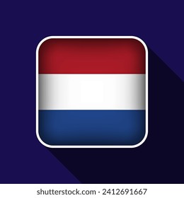 Flat Netherlands Flag Background Vector Illustration