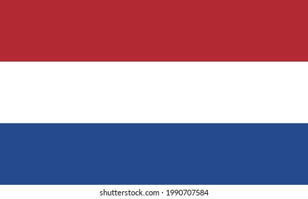 Flat Netherlands flag vector . national flag of Netherlands. vector illustration