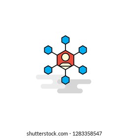 Flat Network Icon. Vector
