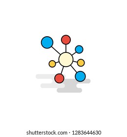 Flat Network Icon. Vector