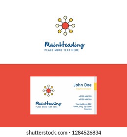 Flat Network Logo and Visiting Card Template. Busienss Concept Logo Design