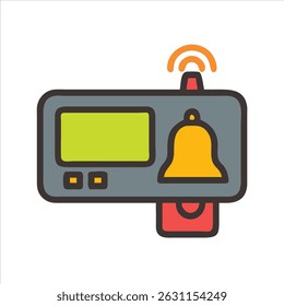 Flat network object icon modern design concept isolated