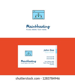 Flat Networking  Logo and Visiting Card Template. Busienss Concept Logo Design