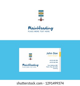 Flat Networks setting  Logo and Visiting Card Template. Busienss Concept Logo Design