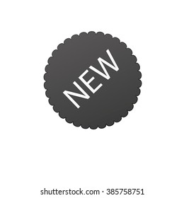 Flat New label icon isolated on a white background
