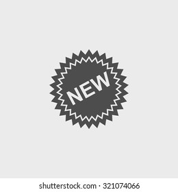 Flat New label icon, vector illustration Flat vector  