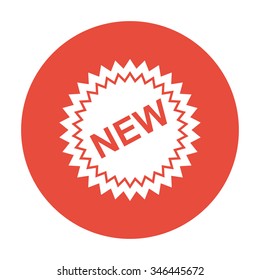 Flat New label icon, vector illustration Flat vector  