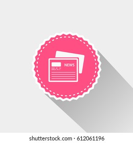 flat newspaper icon design