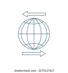 flat nice world illustration over white