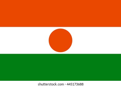 Flat Niger flag vector background