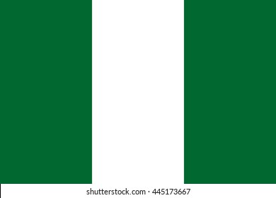 Flat Nigeria flag vector  background