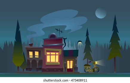 flat night house