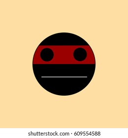 Flat ninja emoticon